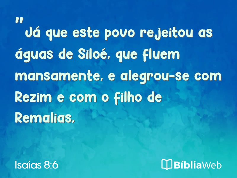 Isaías 8:6 em imagem para compartilhar