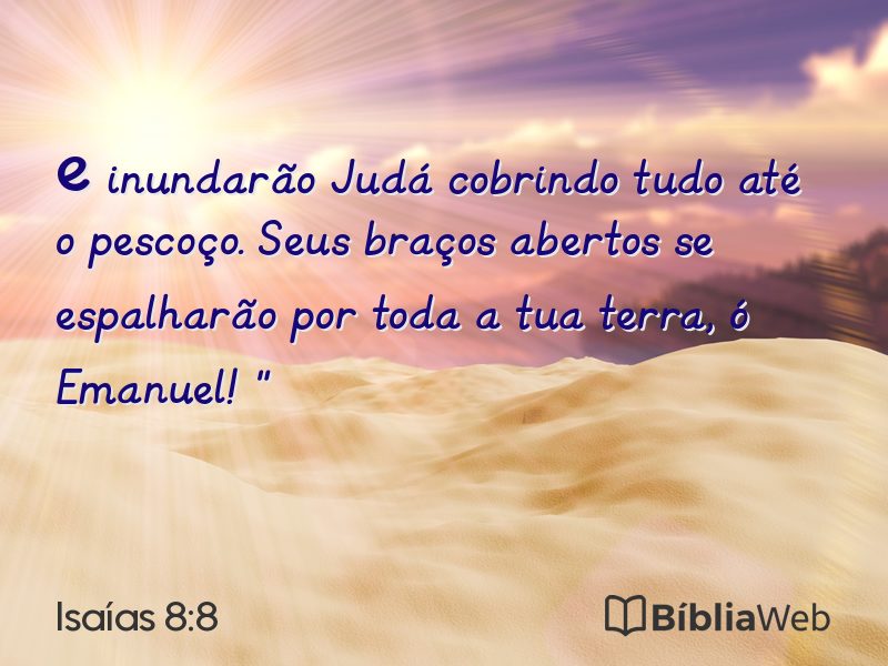 Isaías 8:8 em imagem para compartilhar