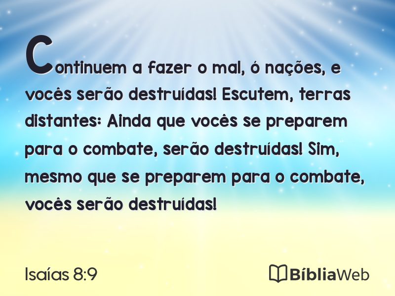 Isaías 8:9 em imagem para compartilhar