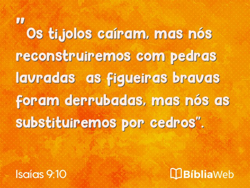 Isaías 9:10 em imagem para compartilhar