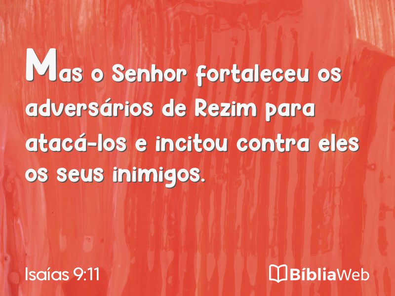 Isaías 9:11 em imagem para compartilhar