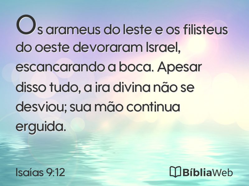 Isaías 9:12 em imagem para compartilhar