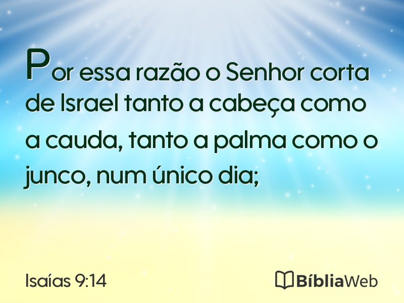 Isaías 9:14 em imagem para compartilhar