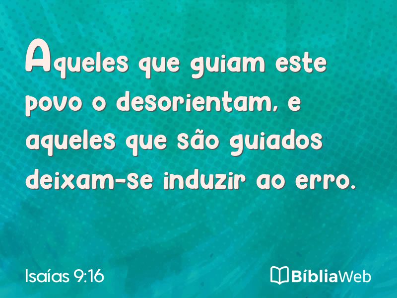 Isaías 9:16 em imagem para compartilhar