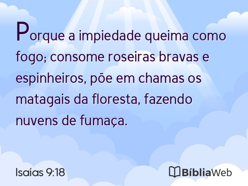 Isaías 9:18 em imagem para compartilhar