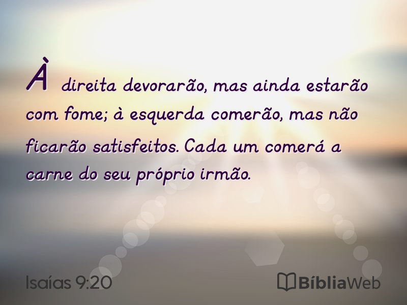 Isaías 9:20 em imagem para compartilhar