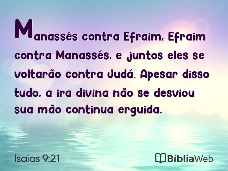 Isaías 9:21 em imagem para compartilhar