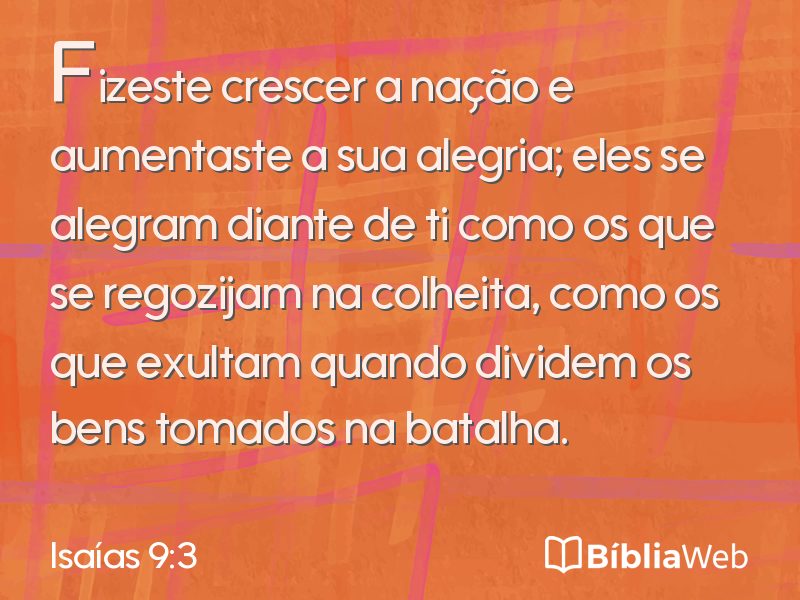 Isaías 9:3 em imagem para compartilhar