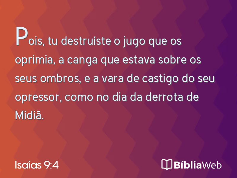 Isaías 9:4 em imagem para compartilhar