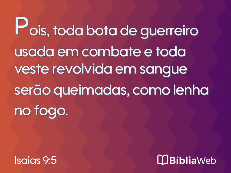 Isaías 9:5 em imagem para compartilhar