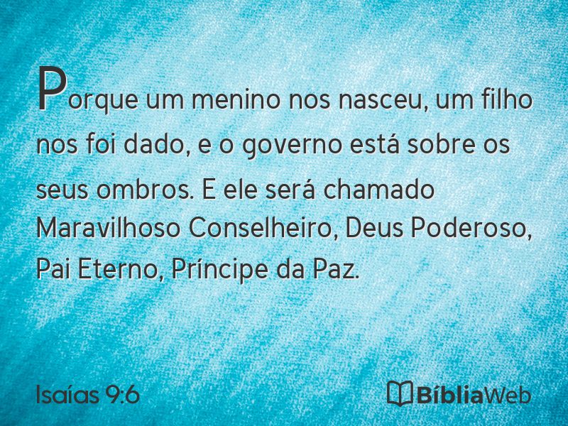 Isaías 9:6 em imagem para compartilhar