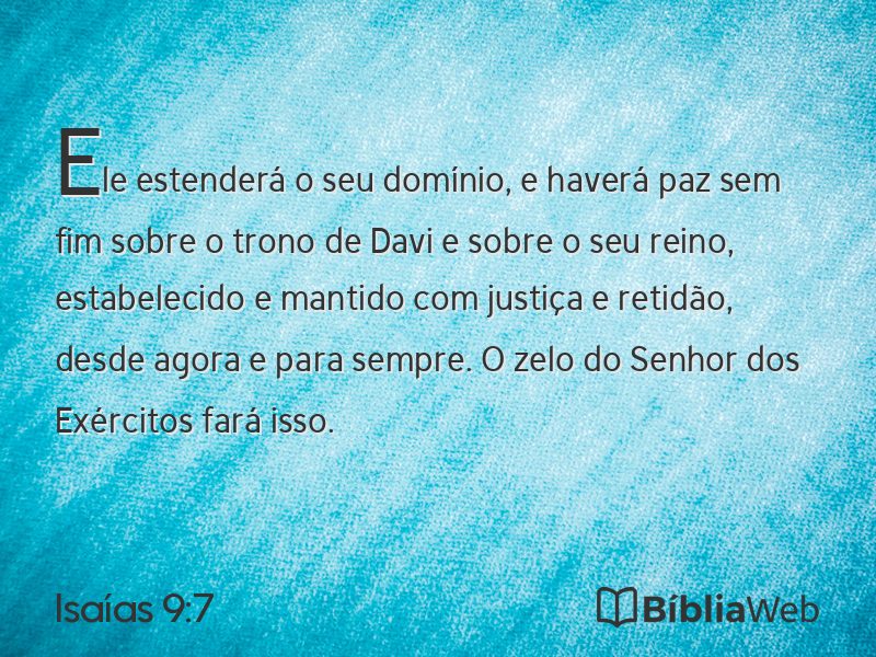 Isaías 9:7 em imagem para compartilhar