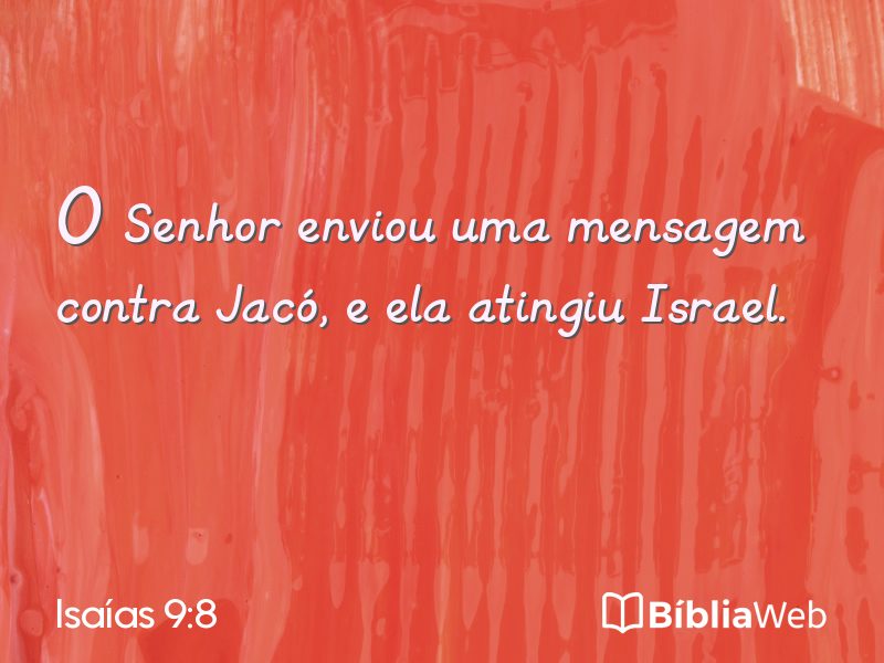 Isaías 9:8 em imagem para compartilhar