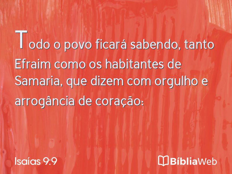 Isaías 9:9 em imagem para compartilhar