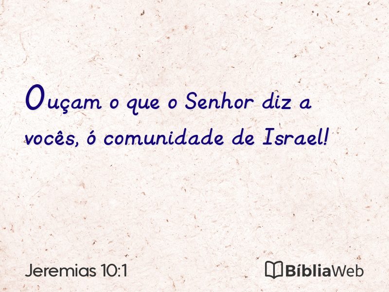 Jeremias 10:1 em imagem para compartilhar