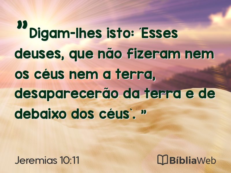 Jeremias 10:11 em imagem para compartilhar