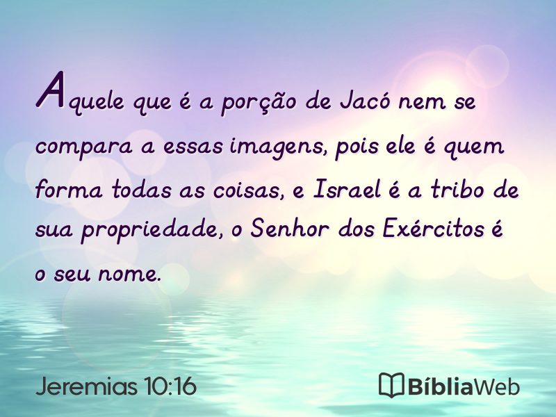 Jeremias 10:16 em imagem para compartilhar