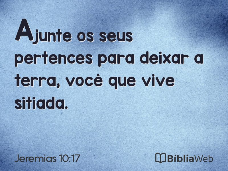 Jeremias 10:17 em imagem para compartilhar