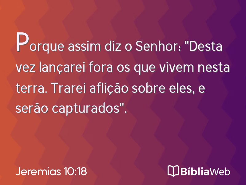 Jeremias 10:18 em imagem para compartilhar