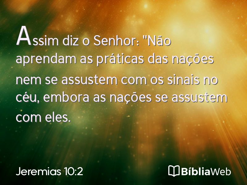 Jeremias 10:2 em imagem para compartilhar