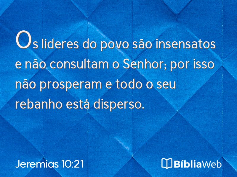 Jeremias 10:21 em imagem para compartilhar