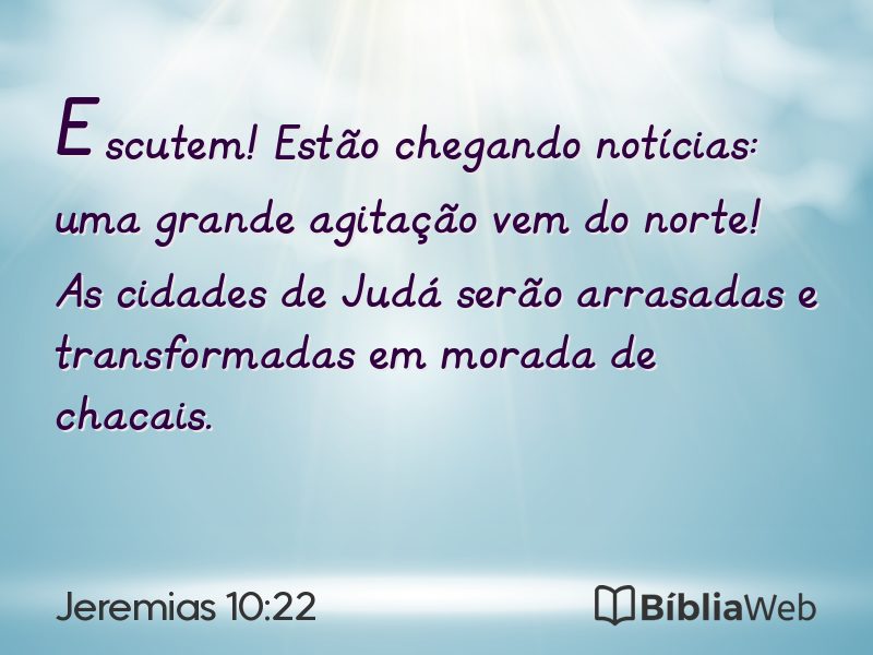 Jeremias 10:22 em imagem para compartilhar