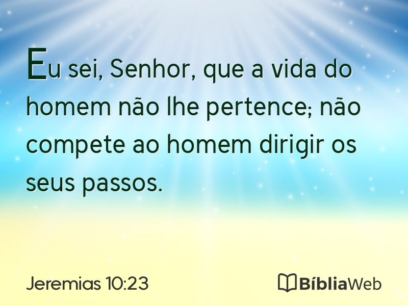 Jeremias 10:23 em imagem para compartilhar