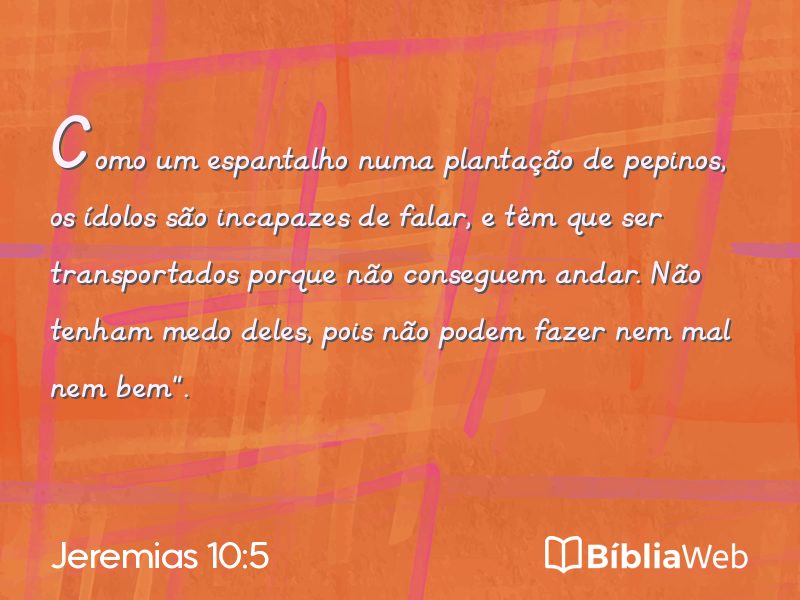 Jeremias 10:5 em imagem para compartilhar