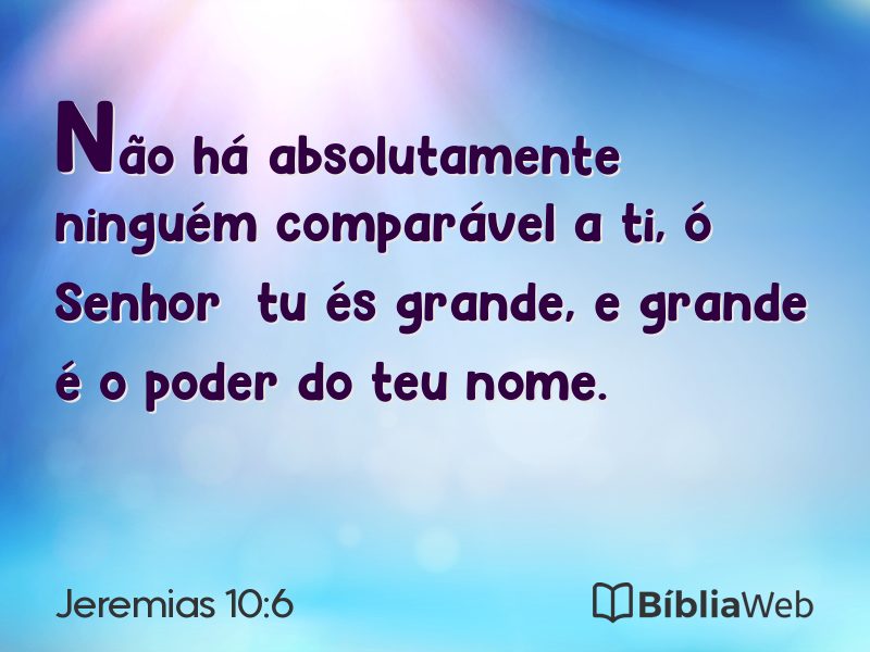 Jeremias 10:6 em imagem para compartilhar