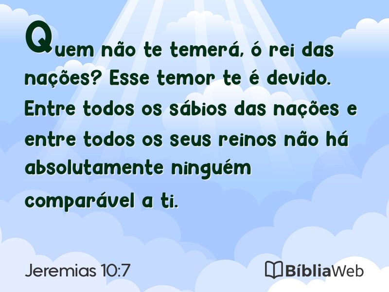 Jeremias 10:7 em imagem para compartilhar
