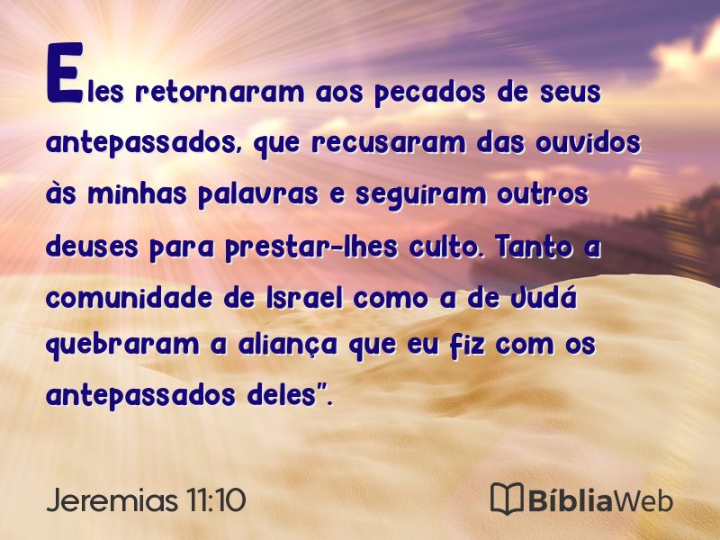 Jeremias 11:10 em imagem para compartilhar