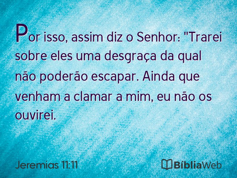 Jeremias 11:11 em imagem para compartilhar