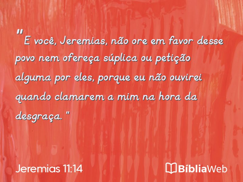 Jeremias 11:14 em imagem para compartilhar