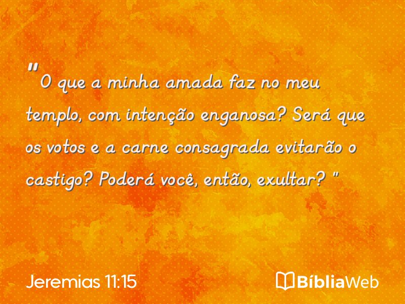 Jeremias 11:15 em imagem para compartilhar