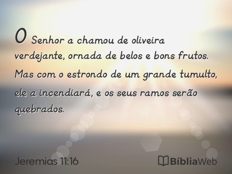 Jeremias 11:16 em imagem para compartilhar