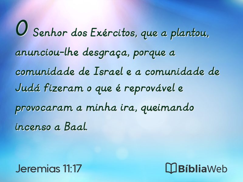 Jeremias 11:17 em imagem para compartilhar