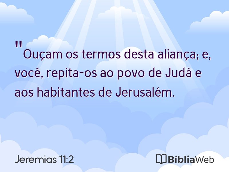 Jeremias 11:2 em imagem para compartilhar