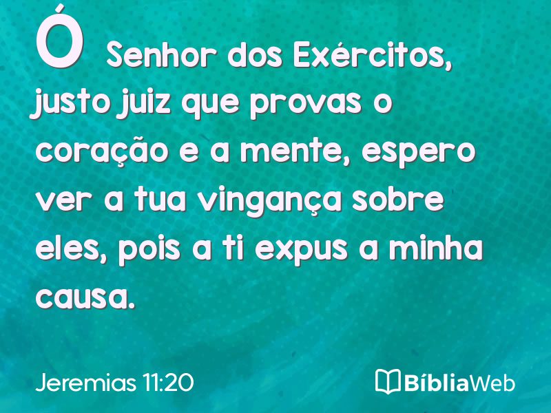 Jeremias 11:20 em imagem para compartilhar