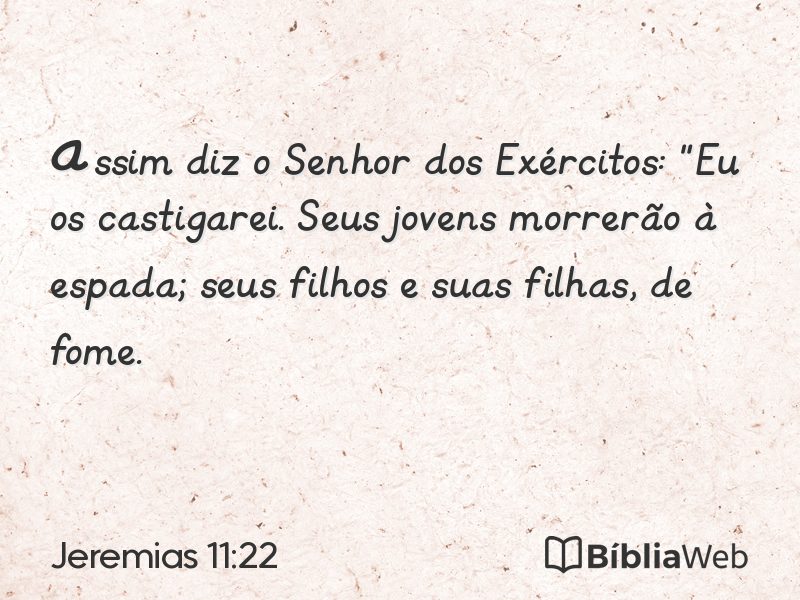 Jeremias 11:22 em imagem para compartilhar