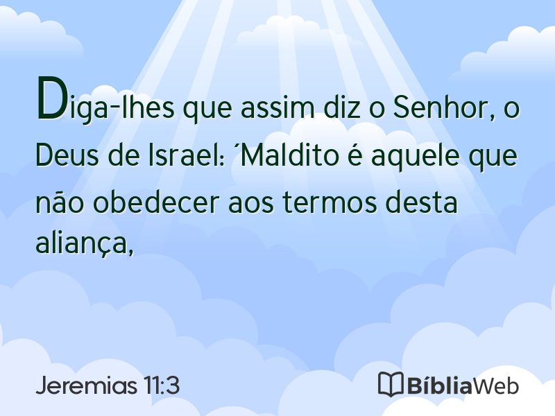 Jeremias 11:3 em imagem para compartilhar