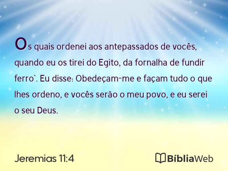 Jeremias 11:4 em imagem para compartilhar