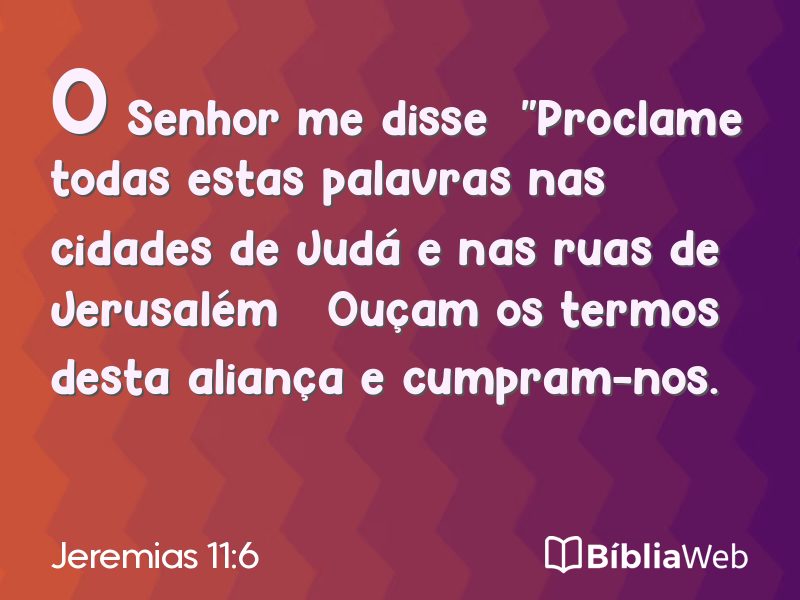 Jeremias 11:6 em imagem para compartilhar