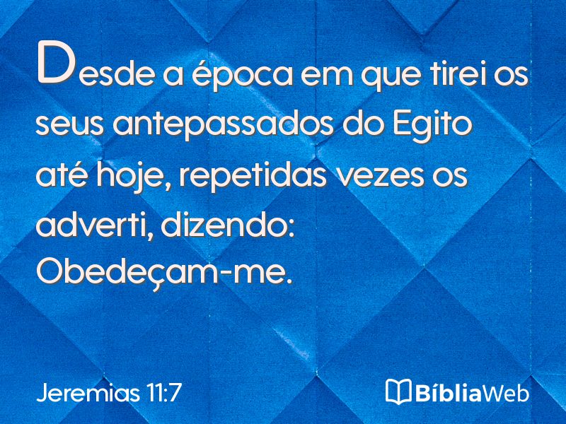 Jeremias 11:7 em imagem para compartilhar