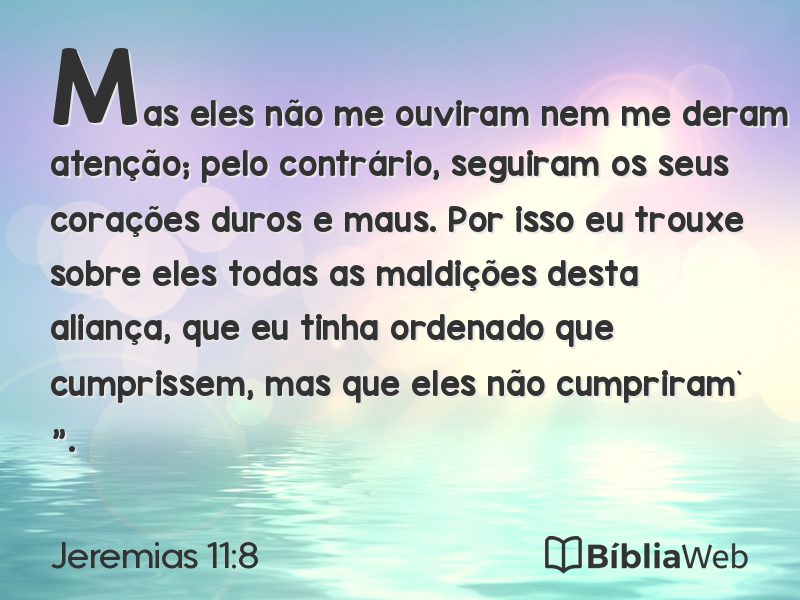 Jeremias 11:8 em imagem para compartilhar