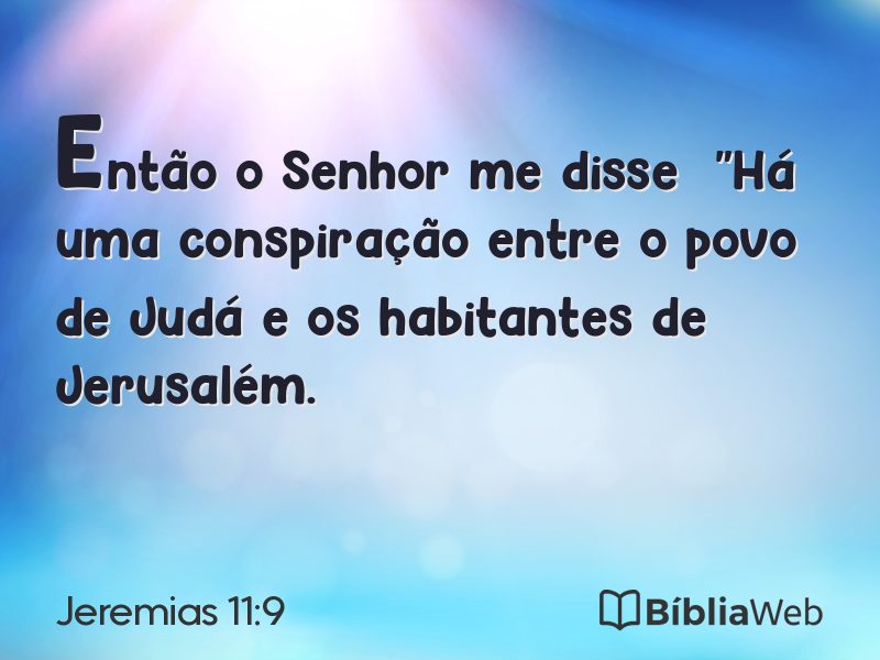 Jeremias 11:9 em imagem para compartilhar