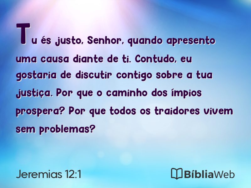 Jeremias 12:1 em imagem para compartilhar