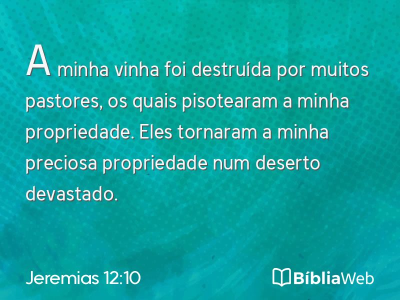 Jeremias 12:10 em imagem para compartilhar