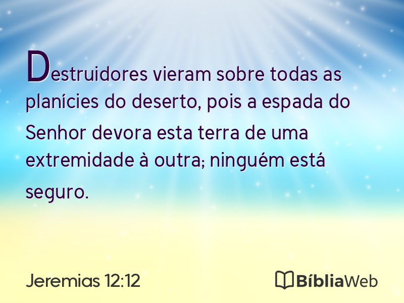 Jeremias 12:12 em imagem para compartilhar