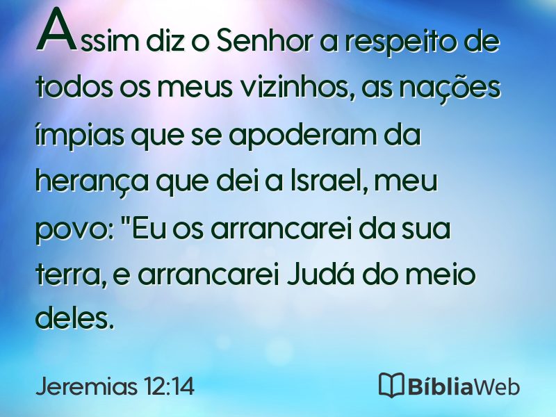 Jeremias 12:14 em imagem para compartilhar