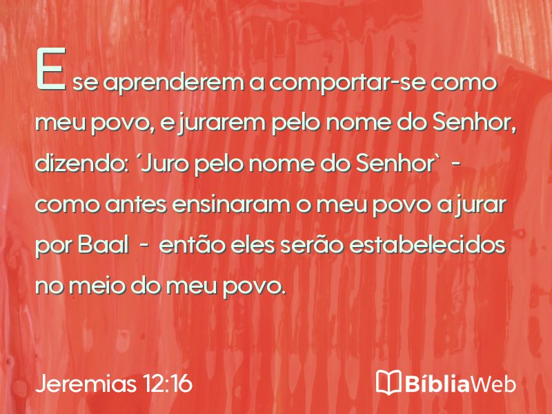 Jeremias 12:16 em imagem para compartilhar